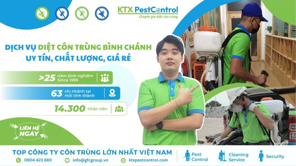 Dịch vụ diệt côn trùng Bình Chánh giá rẻ
