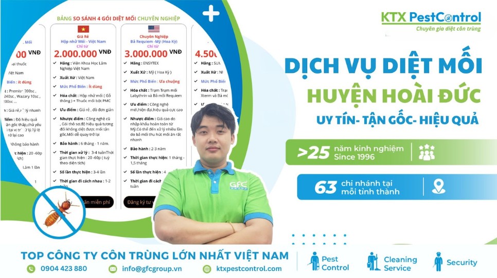dịch vụ diệt mối huyện Hoài Đức uy tín
